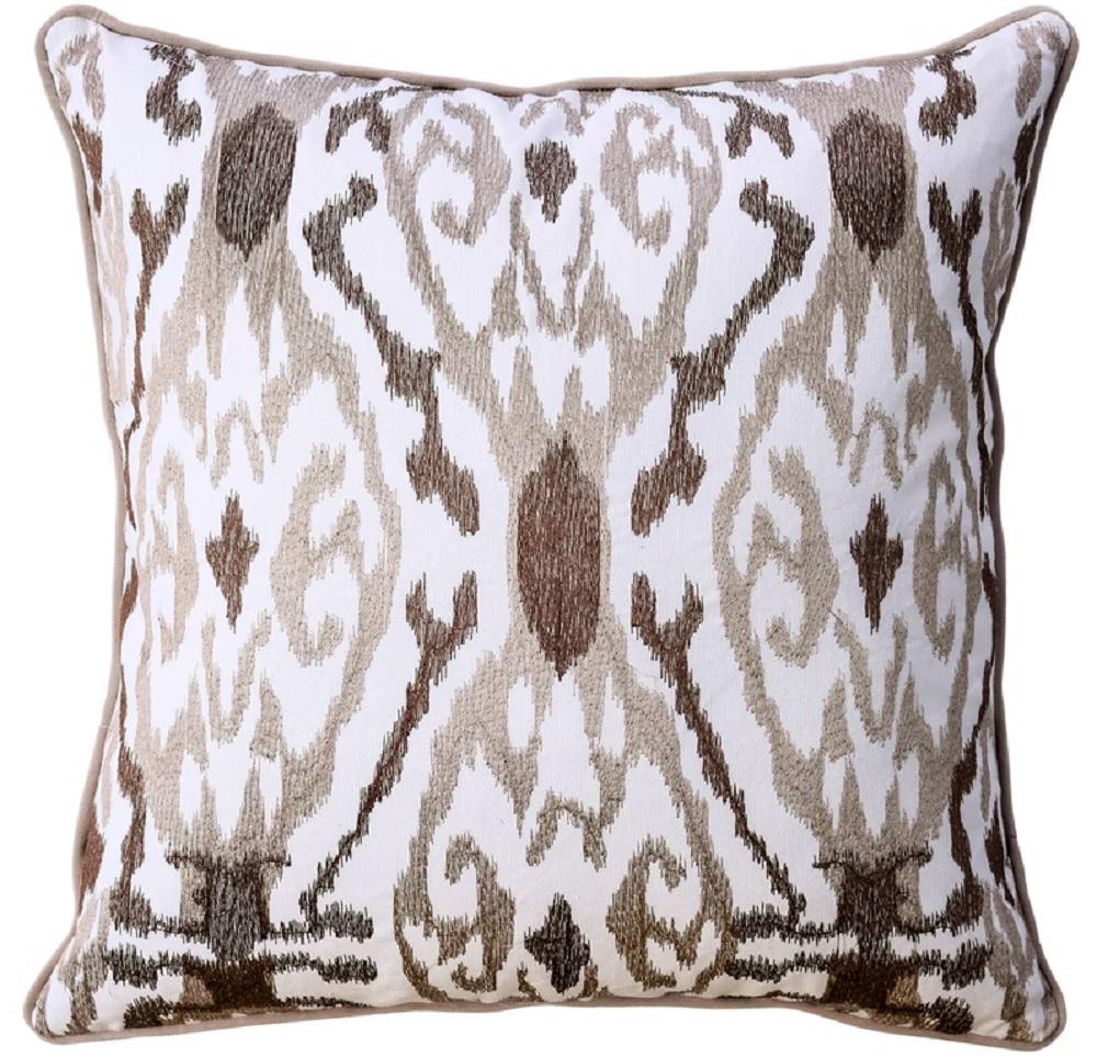 

    
Contemporary Latte Cotton Throw Pillows Set 2pcs Furniture of America PL8032 Lucy
