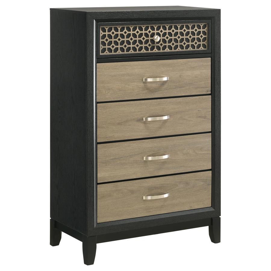 Contemporary, Modern Chest Valencia Chest 223045-C 223045-C in Light Brown, Black 