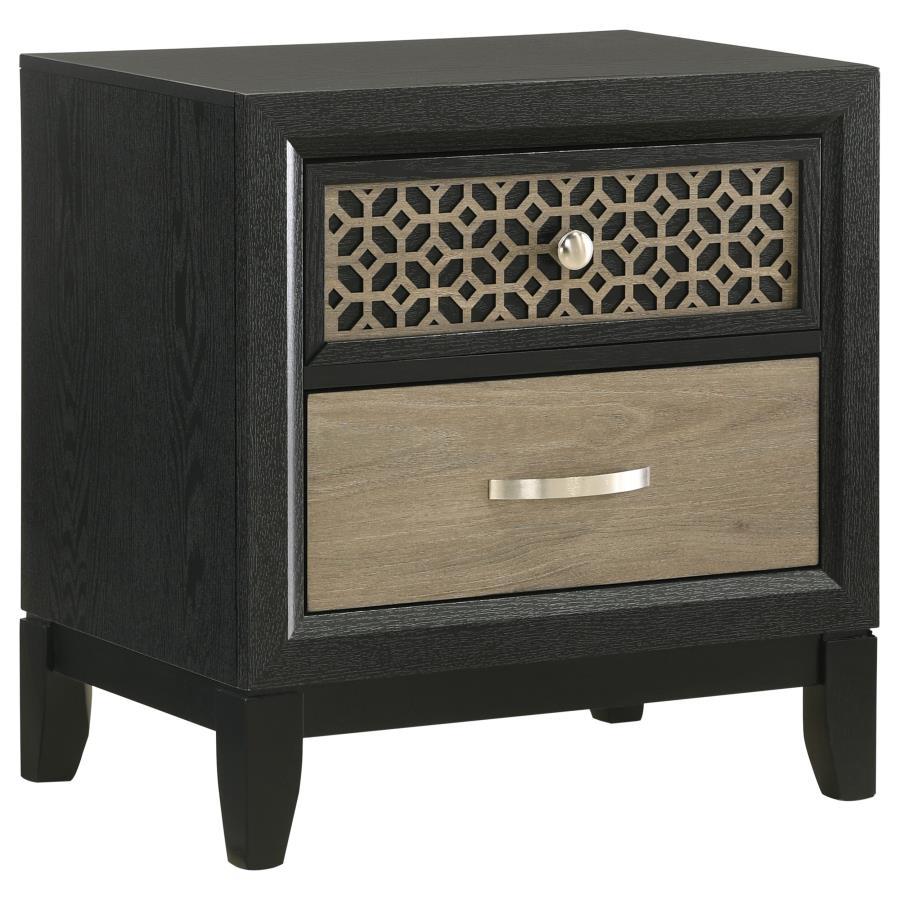 

    
Contemporary Light Brown Wood Nightstand Coaster Valencia 223042
