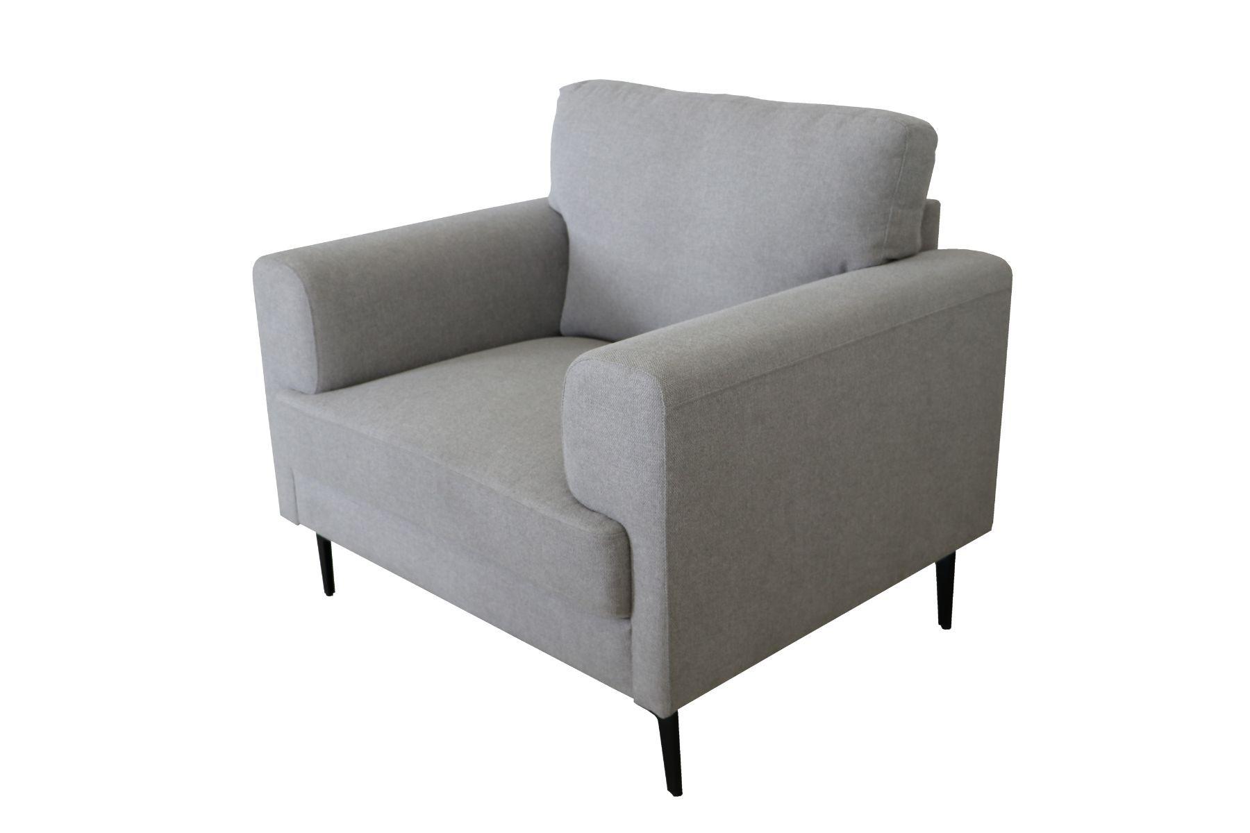 Contemporary, Classic Chair Kyrene 56927 in Light Gray Linen