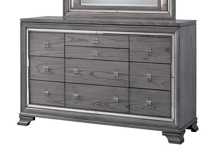 

    
Contemporary Light Gray Solid Wood Dresser Furniture of America CM7579D Alanis
