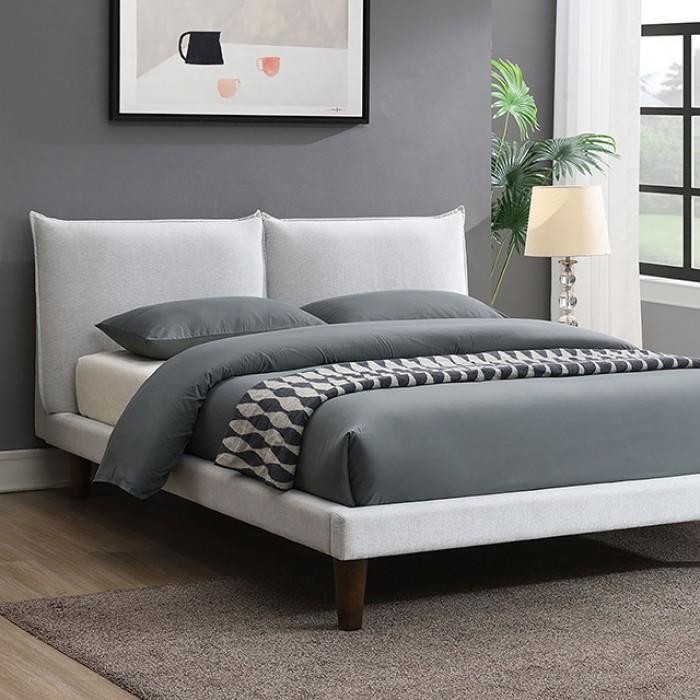 

        
Furniture of America Verwood Full Platform Bed FM71004LG-F Platform Bed Light Gray Chenille 65492298181819
