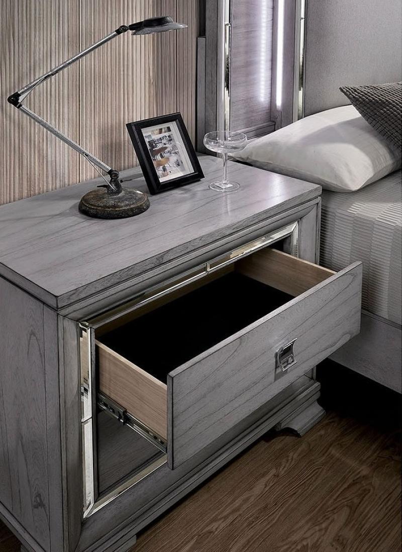 

                    
Furniture of America CM7579-EK-3PC Alanis Panel Bedroom Set Light Gray Fabric Purchase 
