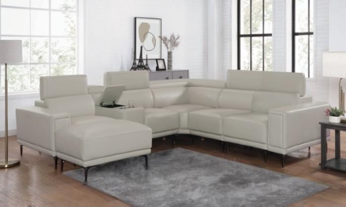 

    
Contemporary Light Gray Solid Wood Sectional Living Room Set 3PCS Furniture of America Brekstad FOA6476LG-SF-S-3PCS
