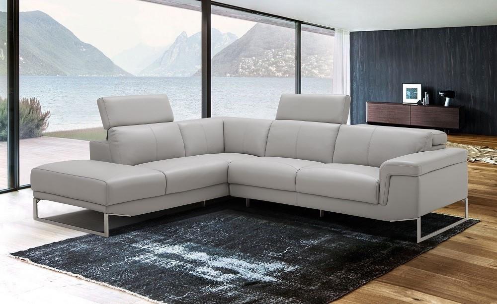 

    
Contemporary Light Grey Solid Wood Sectional Sofa LHC J&M Furniture Athena
