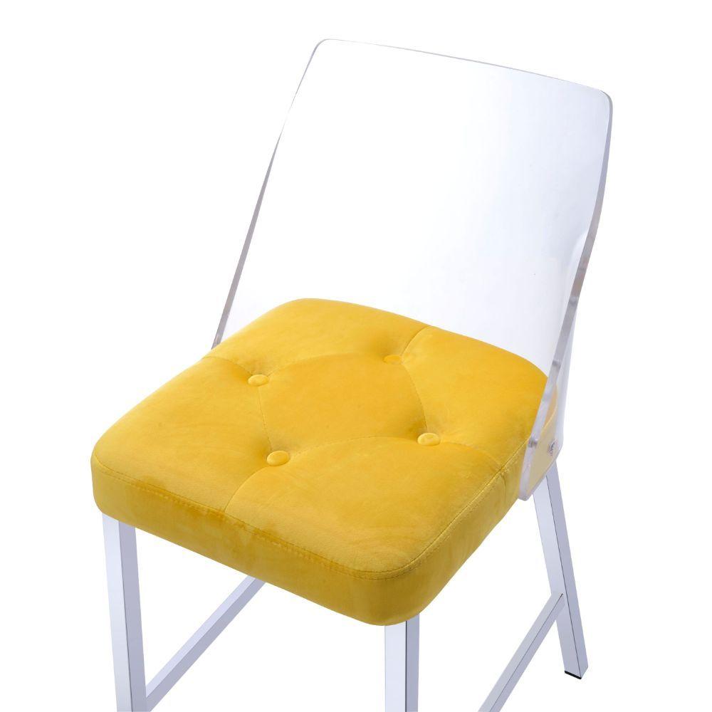 

    
72170-3pcs Contemporary Light Oak & Chrome 3pcs Counter Height Set w/Yellow Chairs by Acme Nadie II 72170-3pcs
