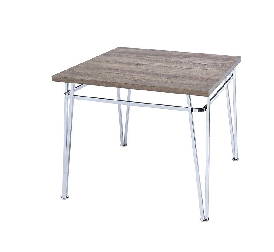 

    
Contemporary Light Oak & Chrome Counter Height Table by Acme Nadie II 72170
