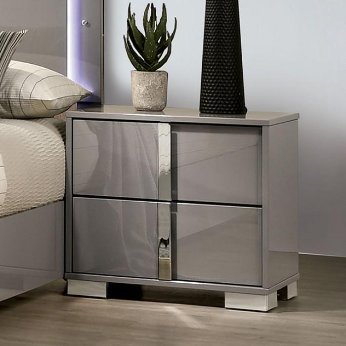 

    
Contemporary Light Taupe Engineered Wood Nightstand Furniture of America Sinistra FM7211BG-N
