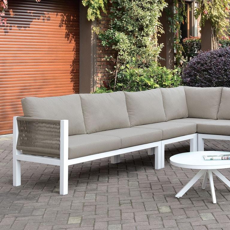 

    
Contemporary Light Taupe & White Sectional Sofa Furniture of America CM-OS2138 Sasha
