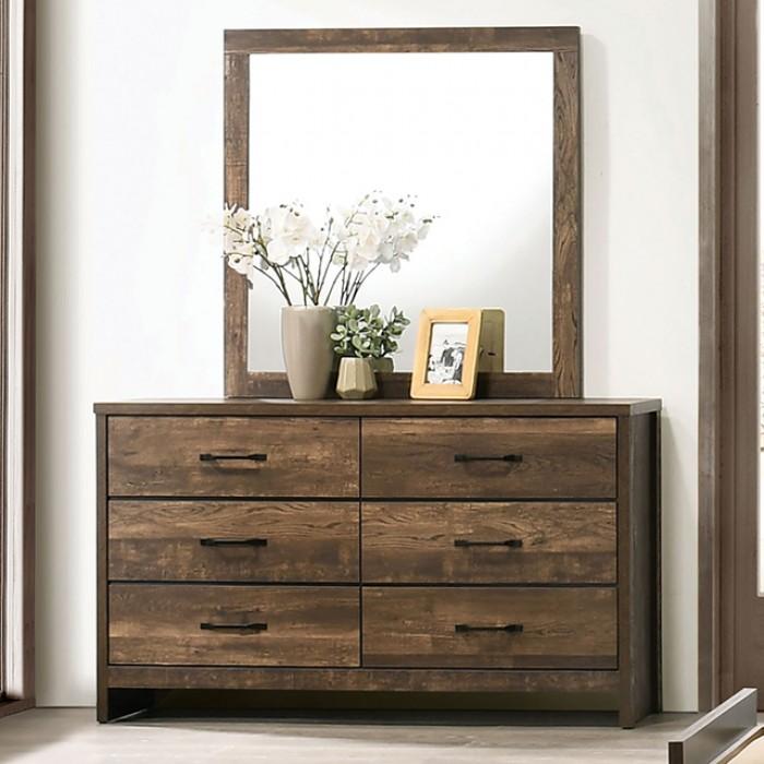 Contemporary Dresser With Mirror Duckworth Dresser With Mirror 2PCS CM7319WN-D-2PCS CM7319WN-D-2PCS in Light Walnut 