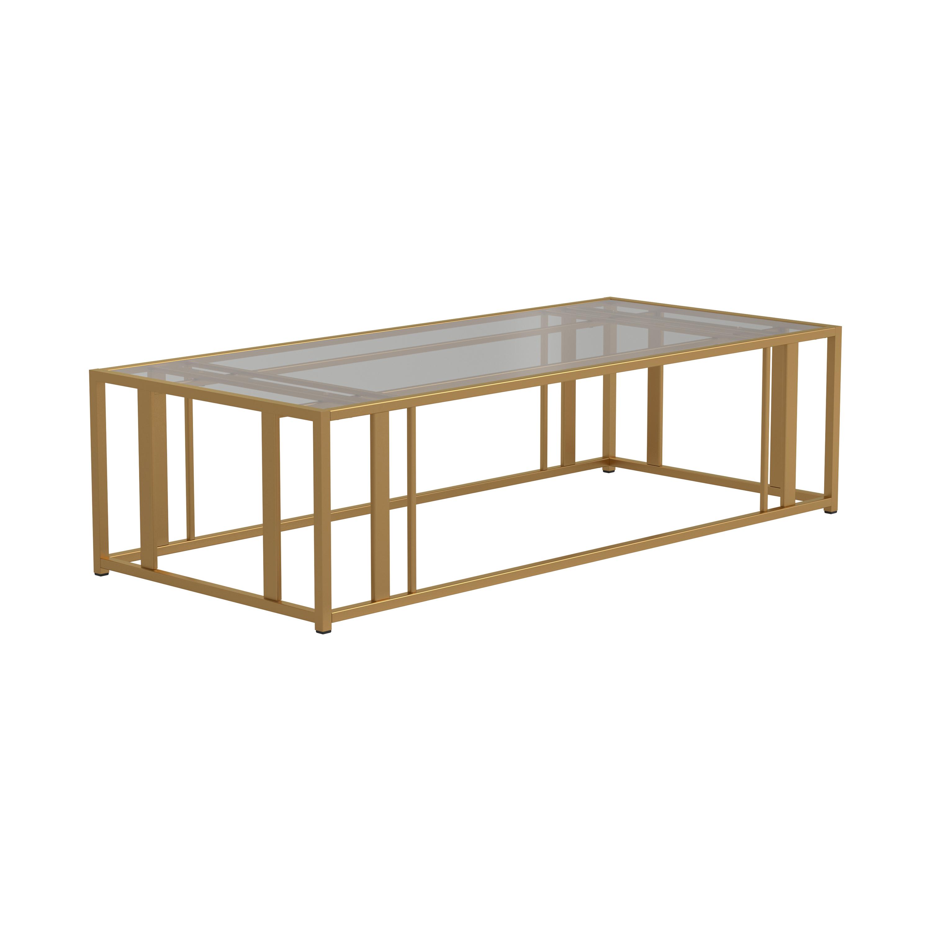 

    
Contemporary Matte Brass Metal Coffee Table Set 3pcs Coaster 723608-S3 Eastbrook
