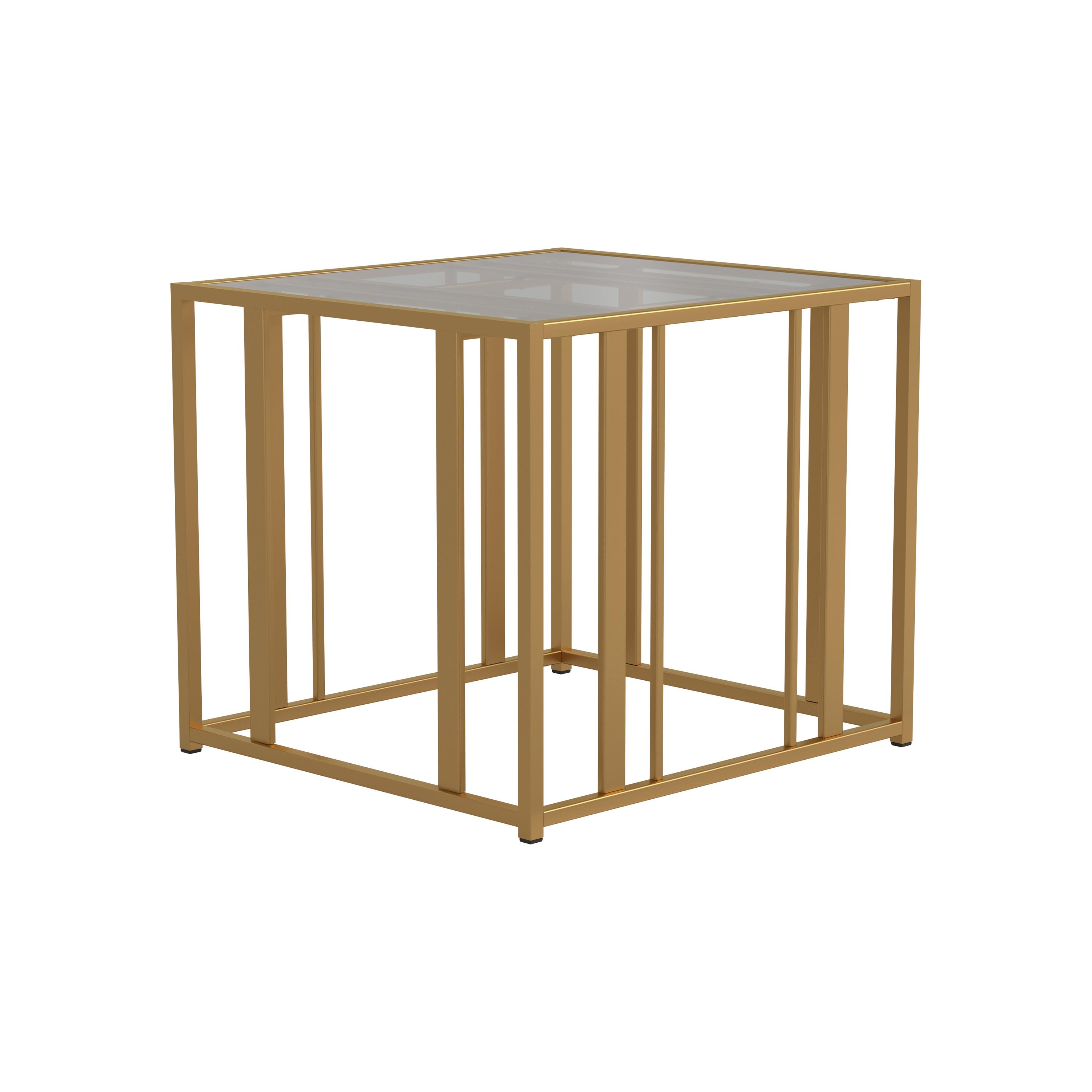 

    
Contemporary Matte Brass Metal End Table Coaster 723607 Eastbrook
