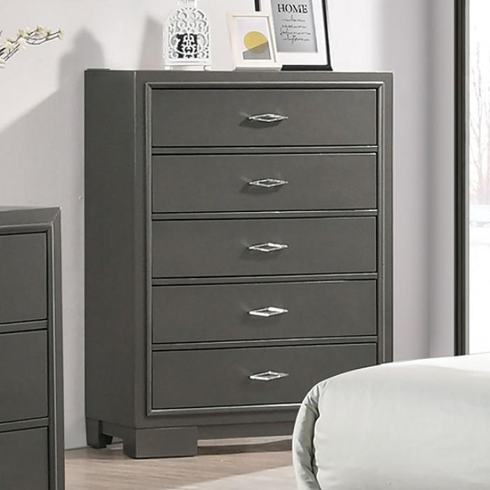 

    
Contemporary Metallic Gray Solid Wood Chest Furniture of America Alison CM7416GY-C
