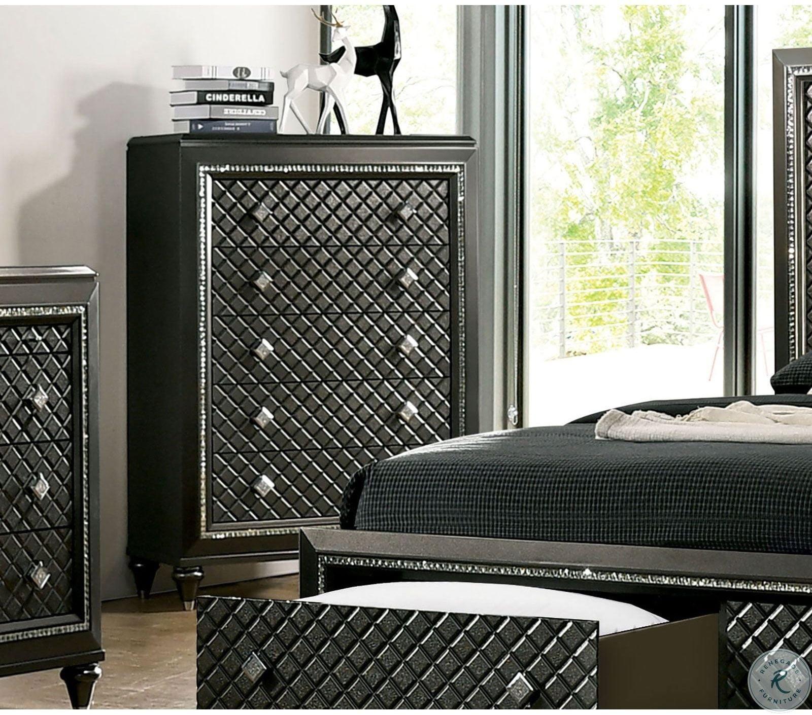 

    
Contemporary Metallic Gray Solid Wood Chest Furniture of America CM7584C Demetria
