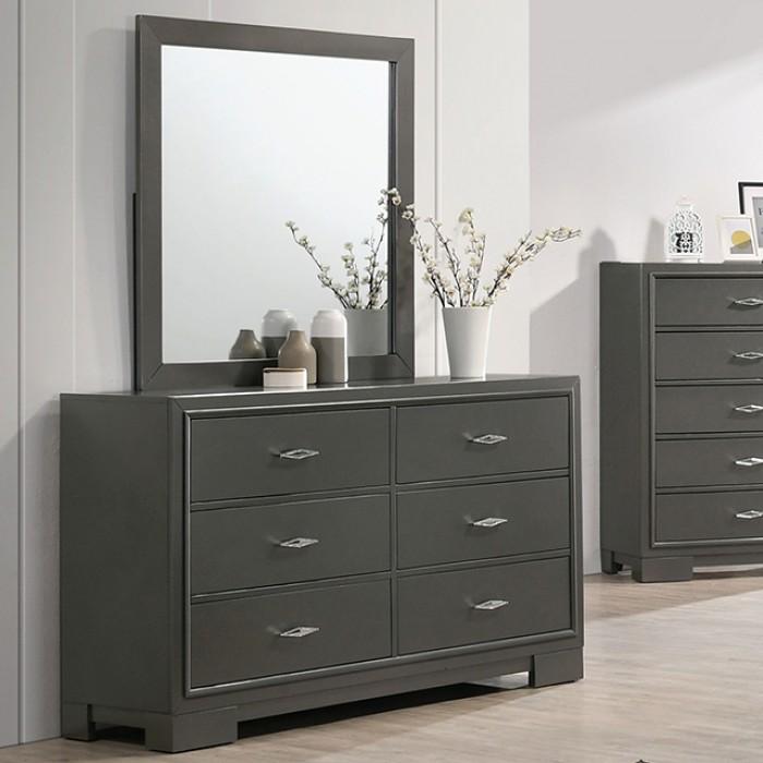 

    
Contemporary Metallic Gray Solid Wood Dresser With Mirror 2PCS Furniture of America Alison CM7416GY-D-2PCS
