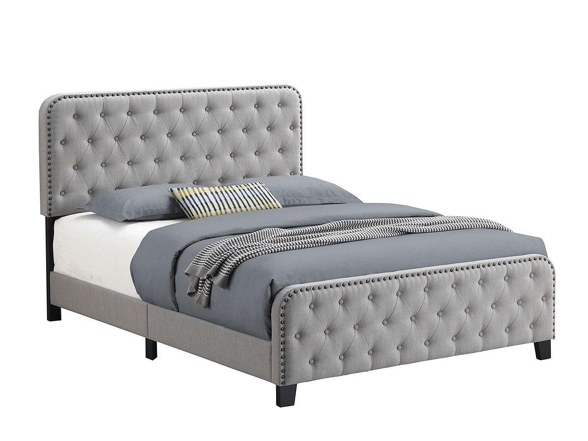 Contemporary Bed 305991KE Littleton 305991KE in Gray 