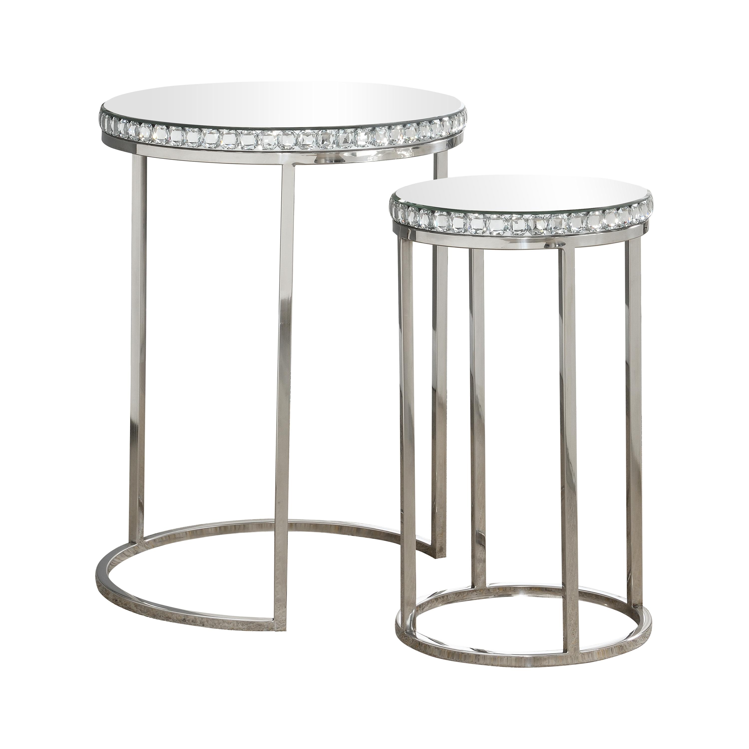 Contemporary Nesting Tables Set 930227 930227 in Silver 