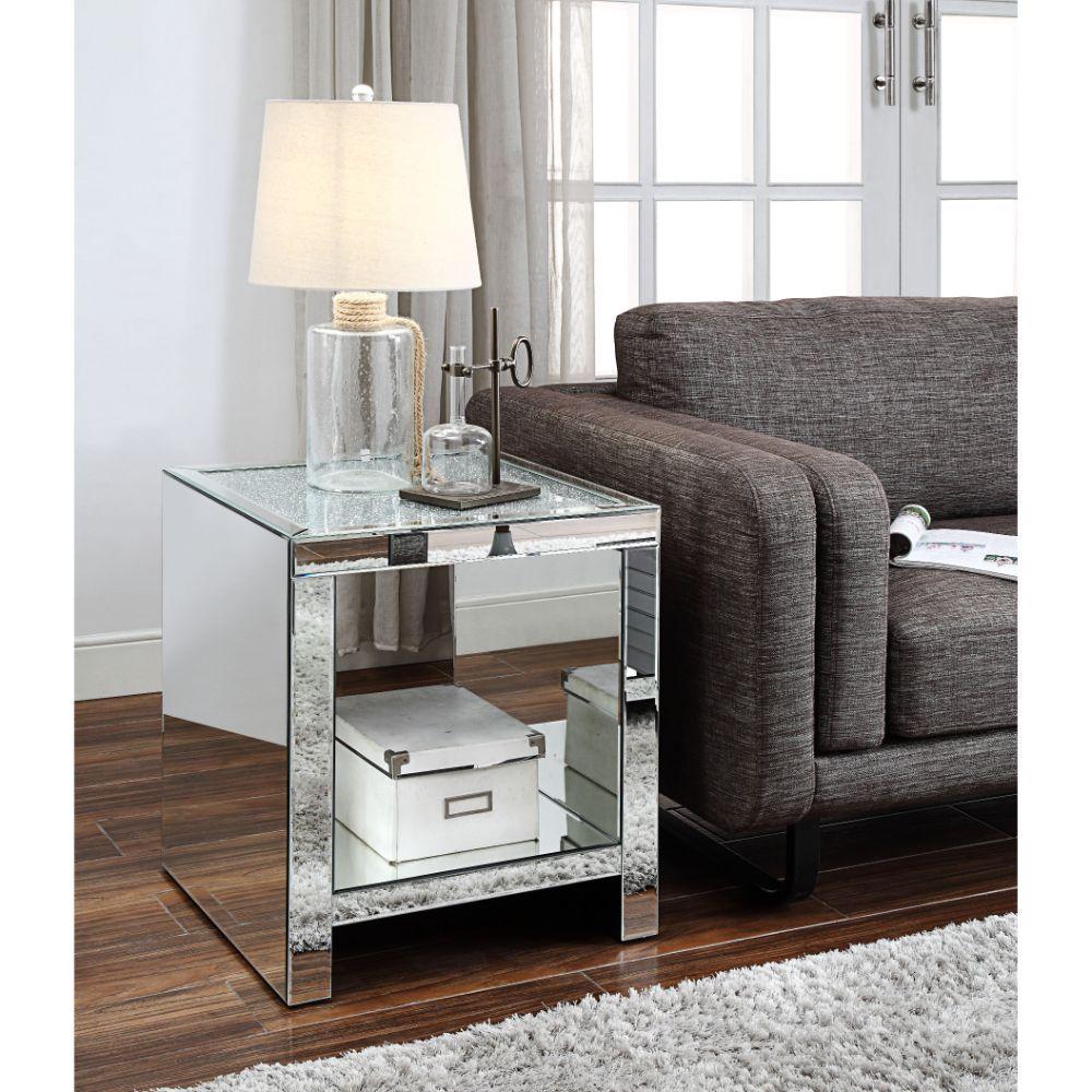 

    
 Photo  Contemporary Mirrored Coffee Table + 2 End Tables by Acme Malish 83580-3pcs
