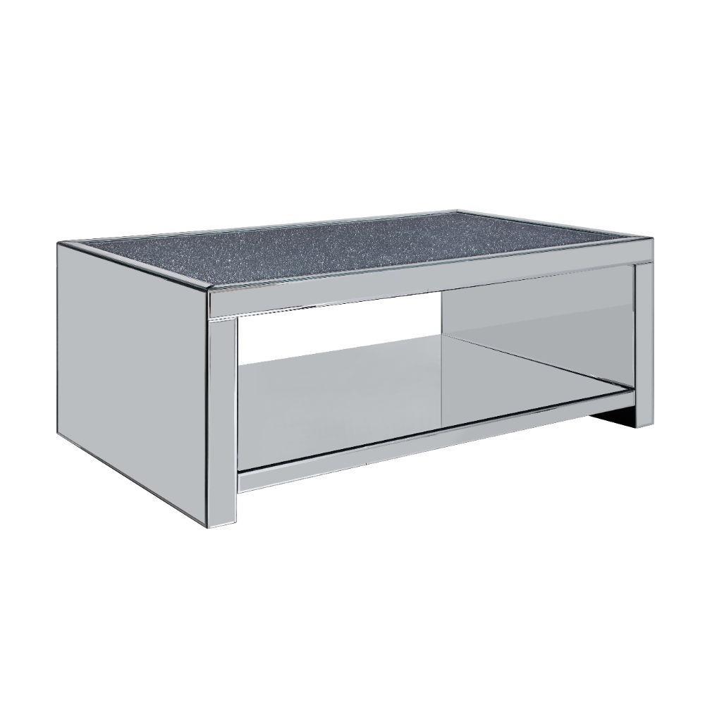 Contemporary Coffee Table Malish 83580 in Mirrored 