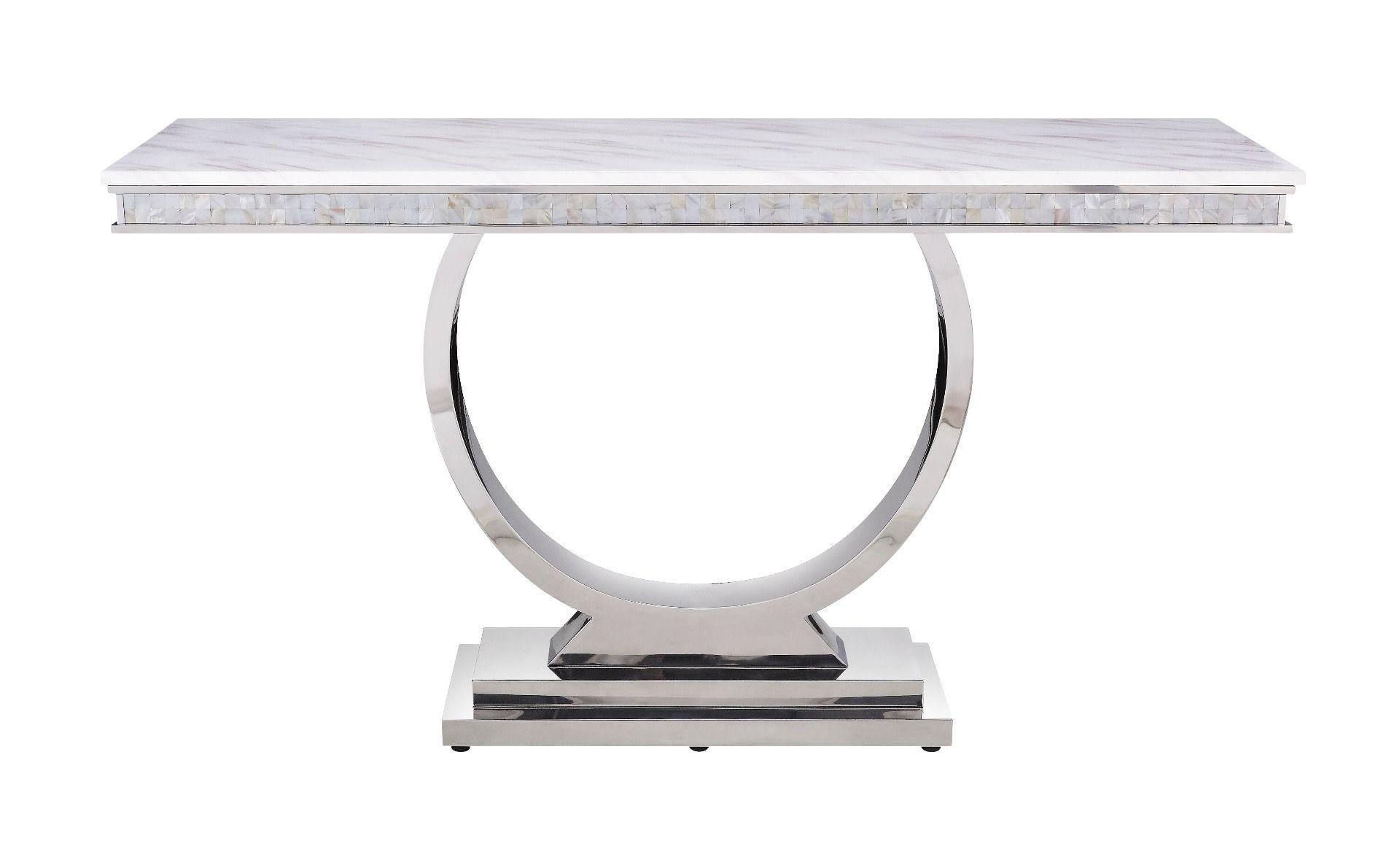 

    
Contemporary Mirrored Sofa Table by Acme Zander 87359
