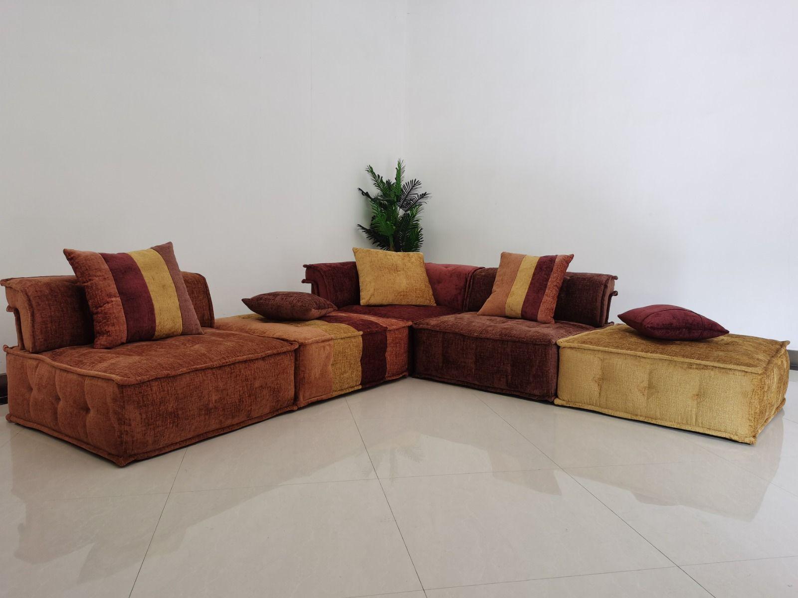 

    
VGKN-K8450-BB Contemporary Multicolor Red Orange Yellow Fabric Modular Sectional Sofa VIG Divani Casa Dubai
