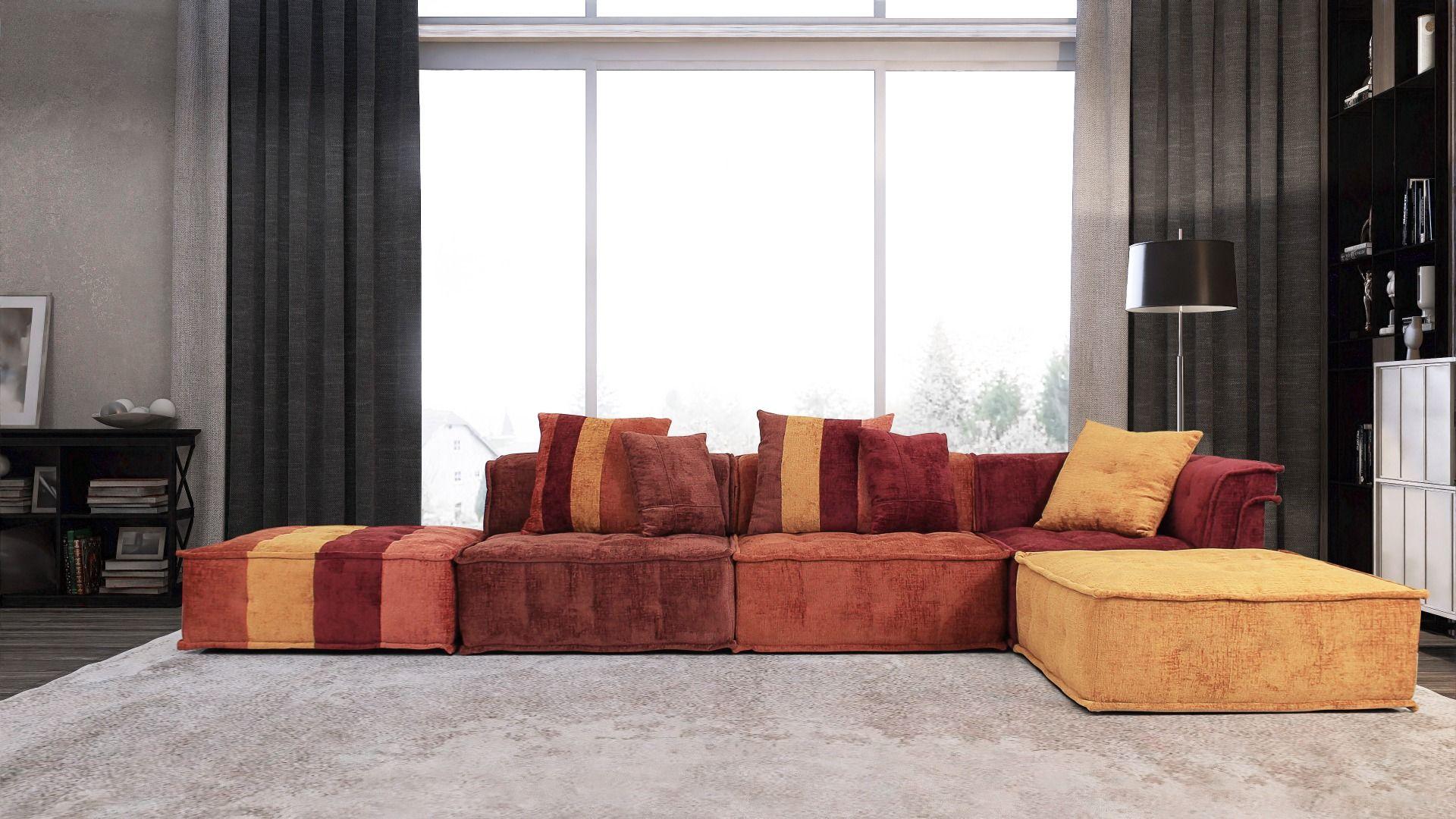 

    
 Shop  Contemporary Multicolor Red Orange Yellow Fabric Modular Sectional Sofa VIG Divani Casa Dubai
