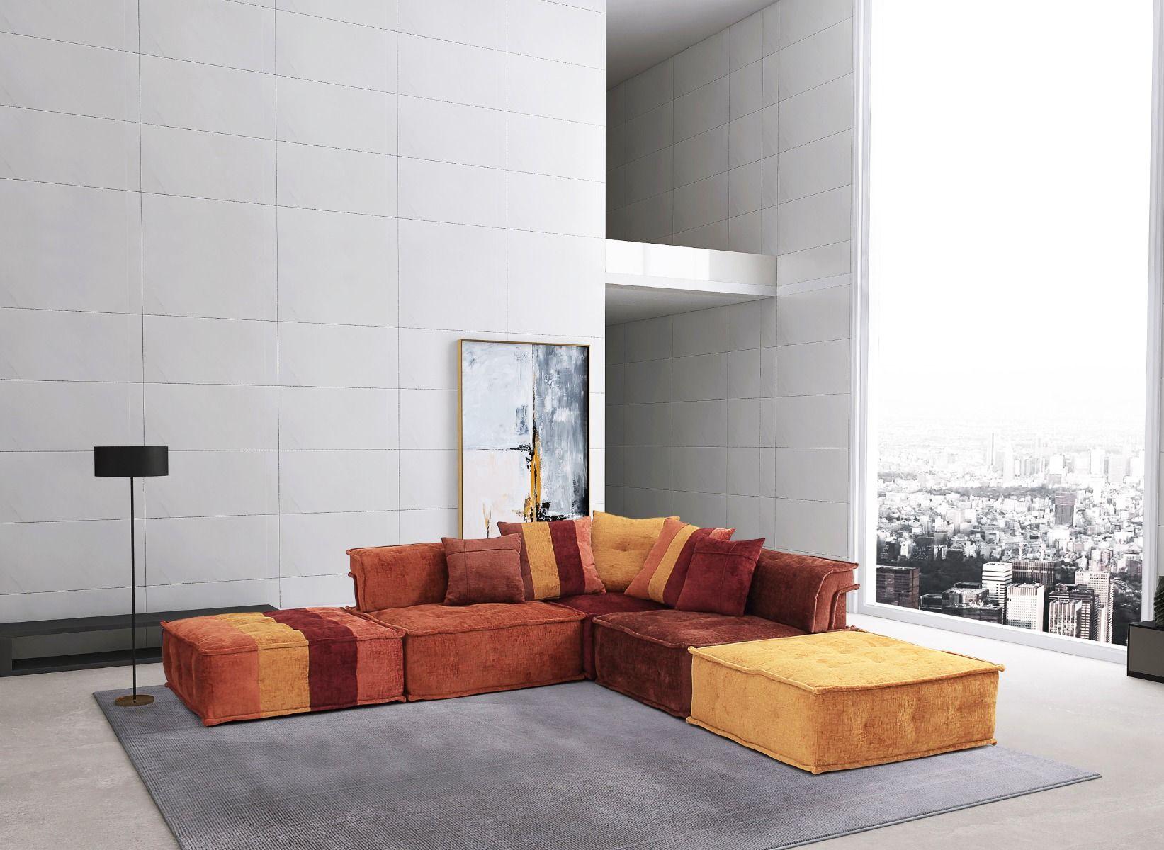 

    
Contemporary Multicolor Red Orange Yellow Fabric Modular Sectional Sofa VIG Divani Casa Dubai
