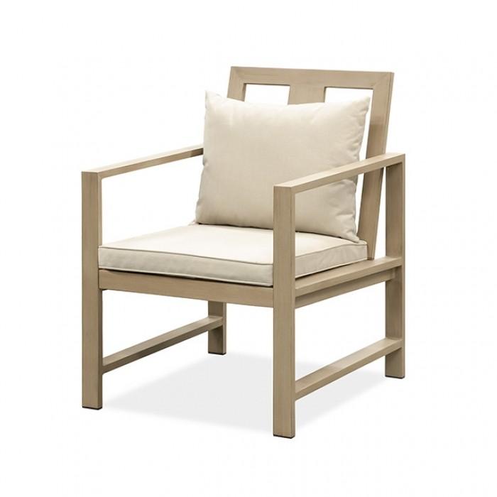 

    
Contemporary Natural/Beige Aluminum Outdoor Arm Chair Set 2PCS Furniture of America Bordeaux GM-2019-2PK
