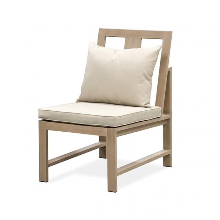 Contemporary Outdoor Chair Set Bordeaux Outdoor Side Chair Set 2PCS GM-2020-2PK GM-2020-2PK in Natural, Beige Fabric