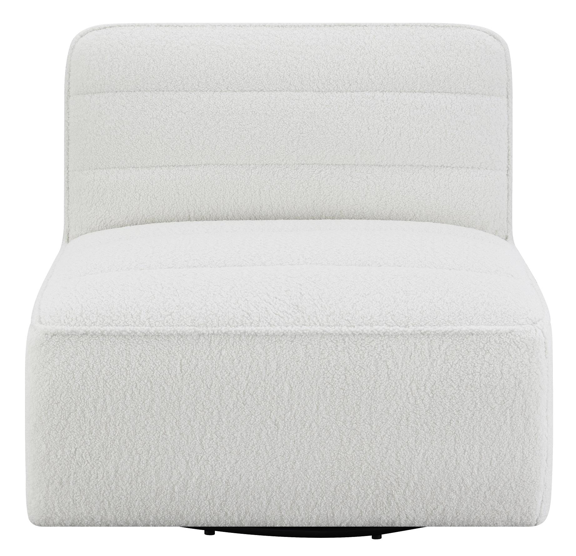 

    
Contemporary Natural Faux Sheep Skin Swivel Armless Chair Coaster 905723
