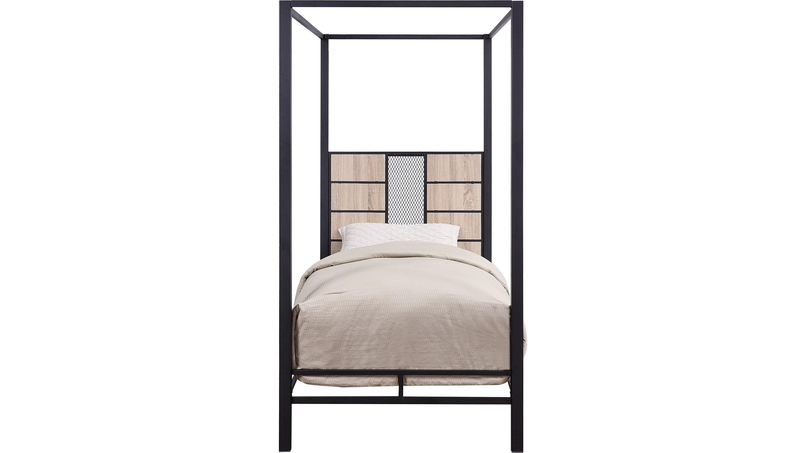 

    
Contemporary Natural & Sandy Gray Twin 4pcs Bedroom Set by Acme Baara 22050T-4pcs
