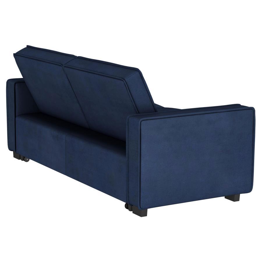 

    
 Shop  Contemporary Navy Blue Wood Sectional Sofa Coaster Gretchen 360240
