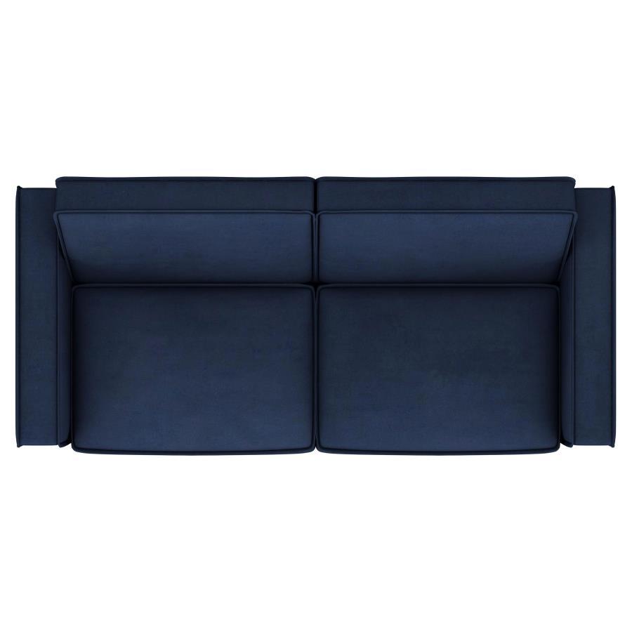 

    
 Photo  Contemporary Navy Blue Wood Sectional Sofa Coaster Gretchen 360240
