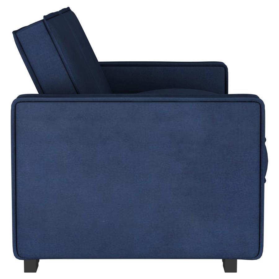 

    
 Order  Contemporary Navy Blue Wood Sectional Sofa Coaster Gretchen 360240
