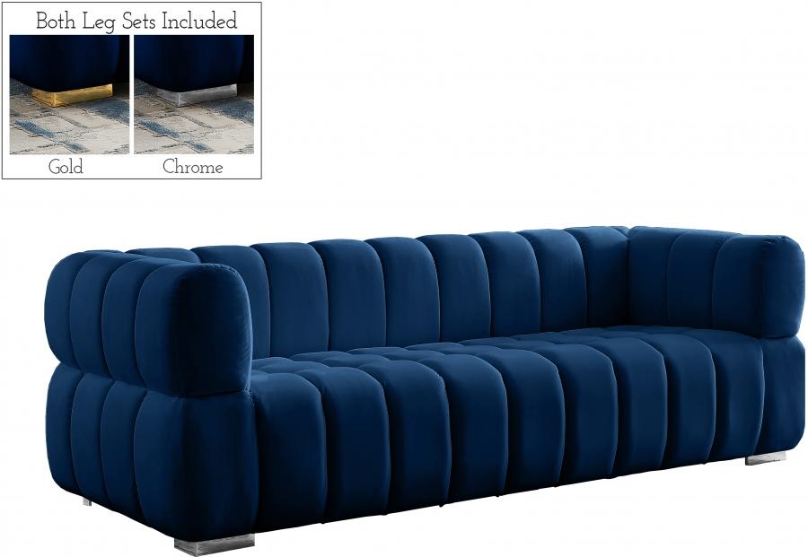 

        
Meridian Furniture Gwen Living Room Set 2PCS 670Navy-S-2PCS Living Room Set Navy Soft Velvet 53575858786786
