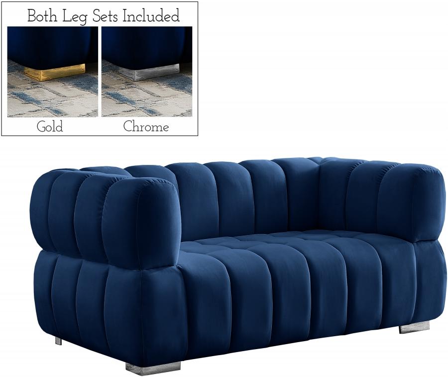 

        
Meridian Furniture Gwen Living Room Set 2PCS 670Navy-S-2PCS Living Room Set Navy Soft Velvet 53575858786786
