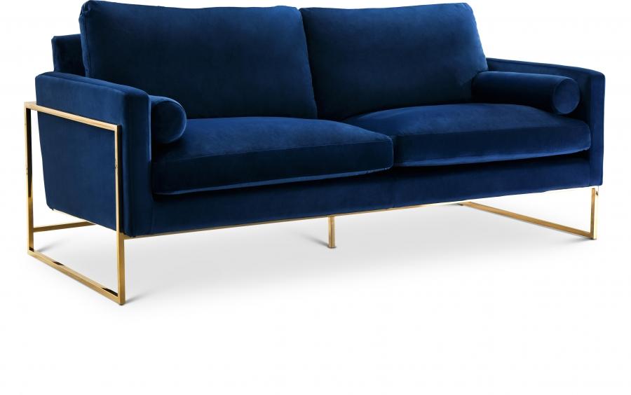 

    
Contemporary Navy Engineered Wood Sofa Meridian Furniture Mila 678Navy-S
