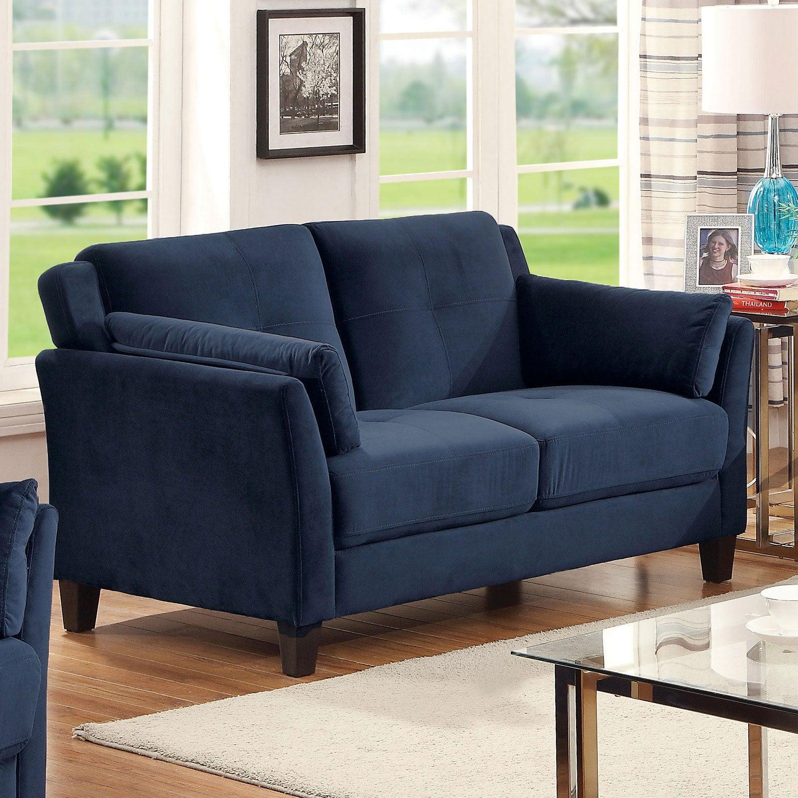 

                    
Furniture of America CM6716NV-2PC Ysabel Sofa and Loveseat Set Navy Flannelette Purchase 
