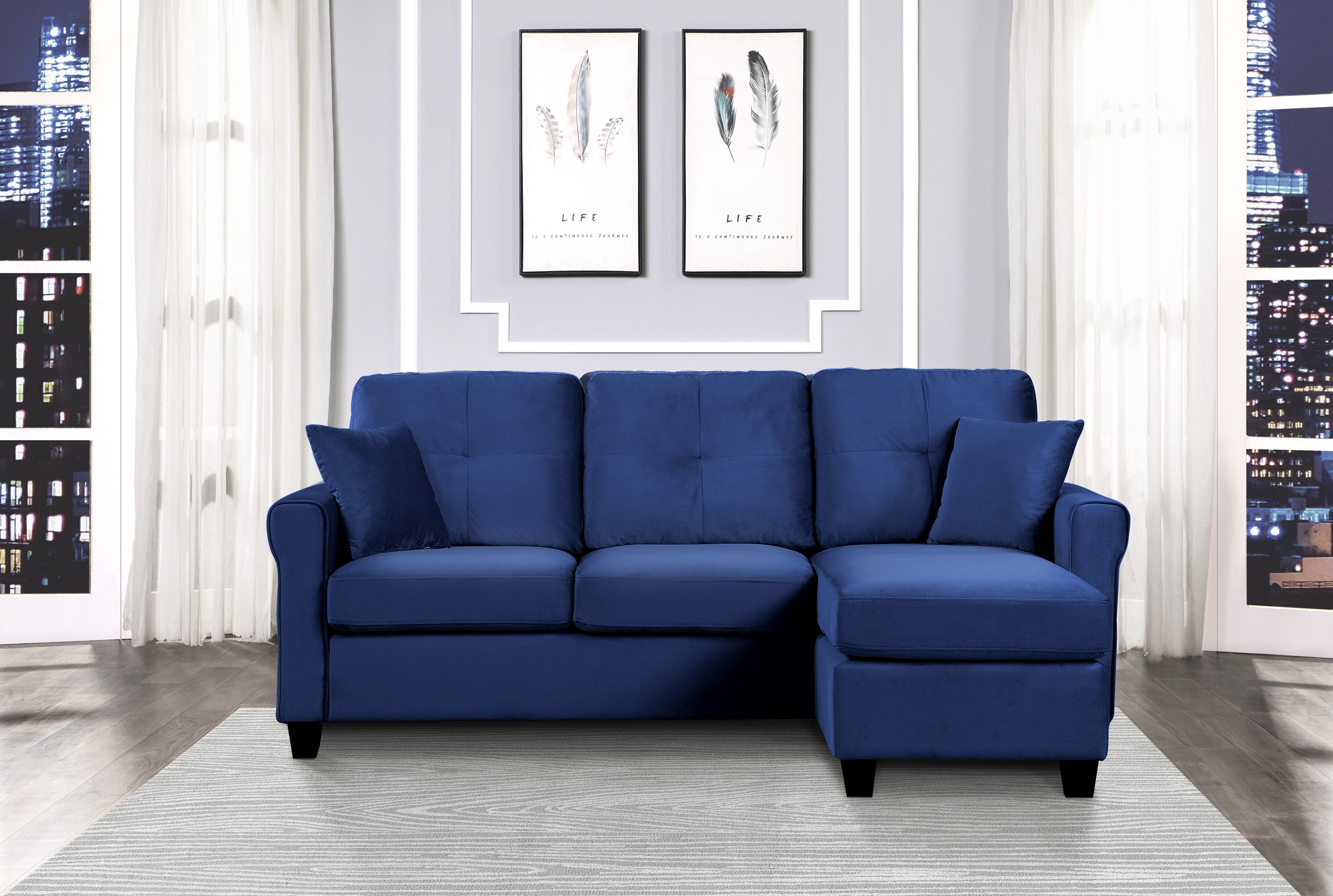 

    
9411NV-3SC Contemporary Navy Solid Wood Reversible Sofa Chaise Homelegance 9411NV-3SC Monty
