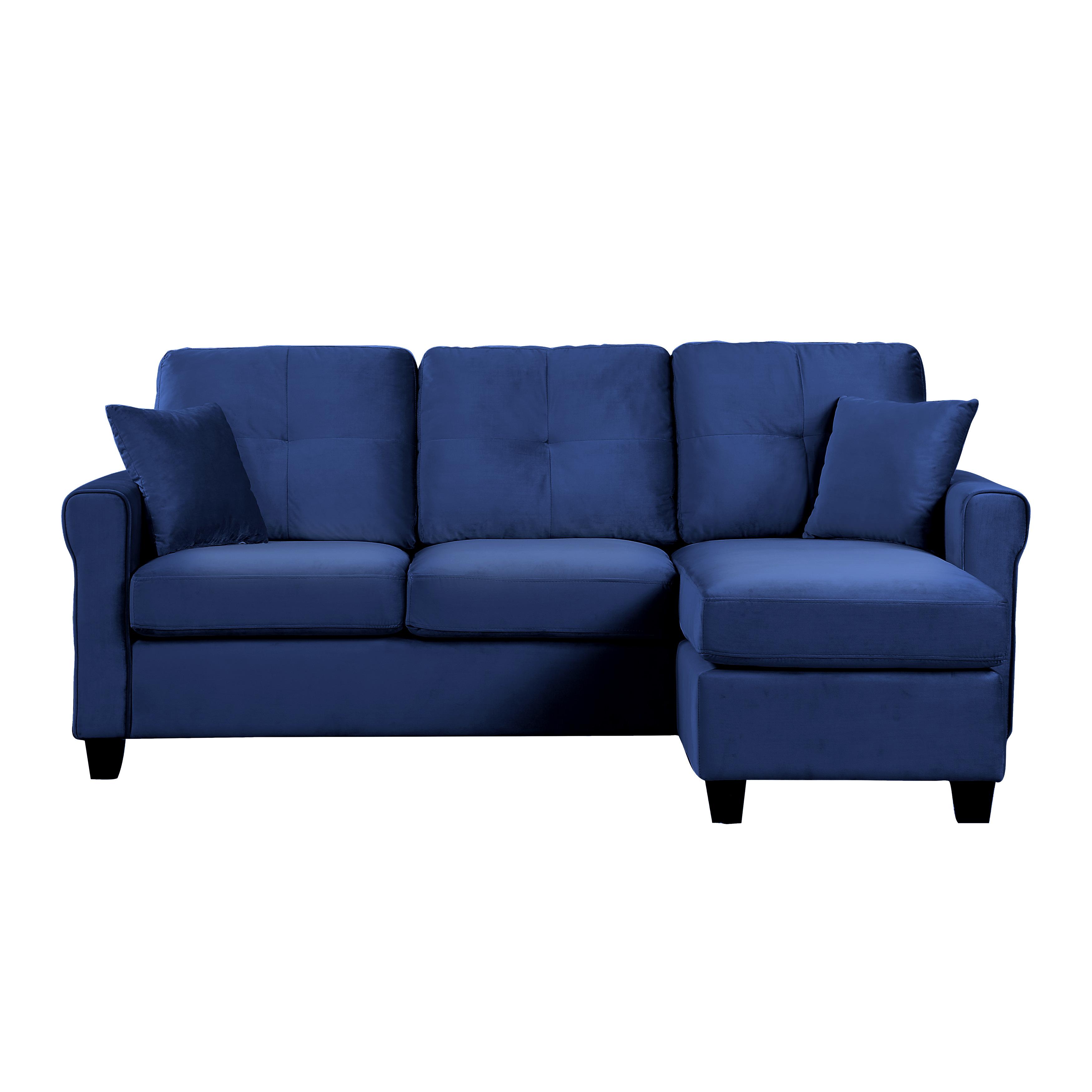 Contemporary Sofa Chaise 9411NV-3SC Monty 9411NV-3SC in Navy Polyester