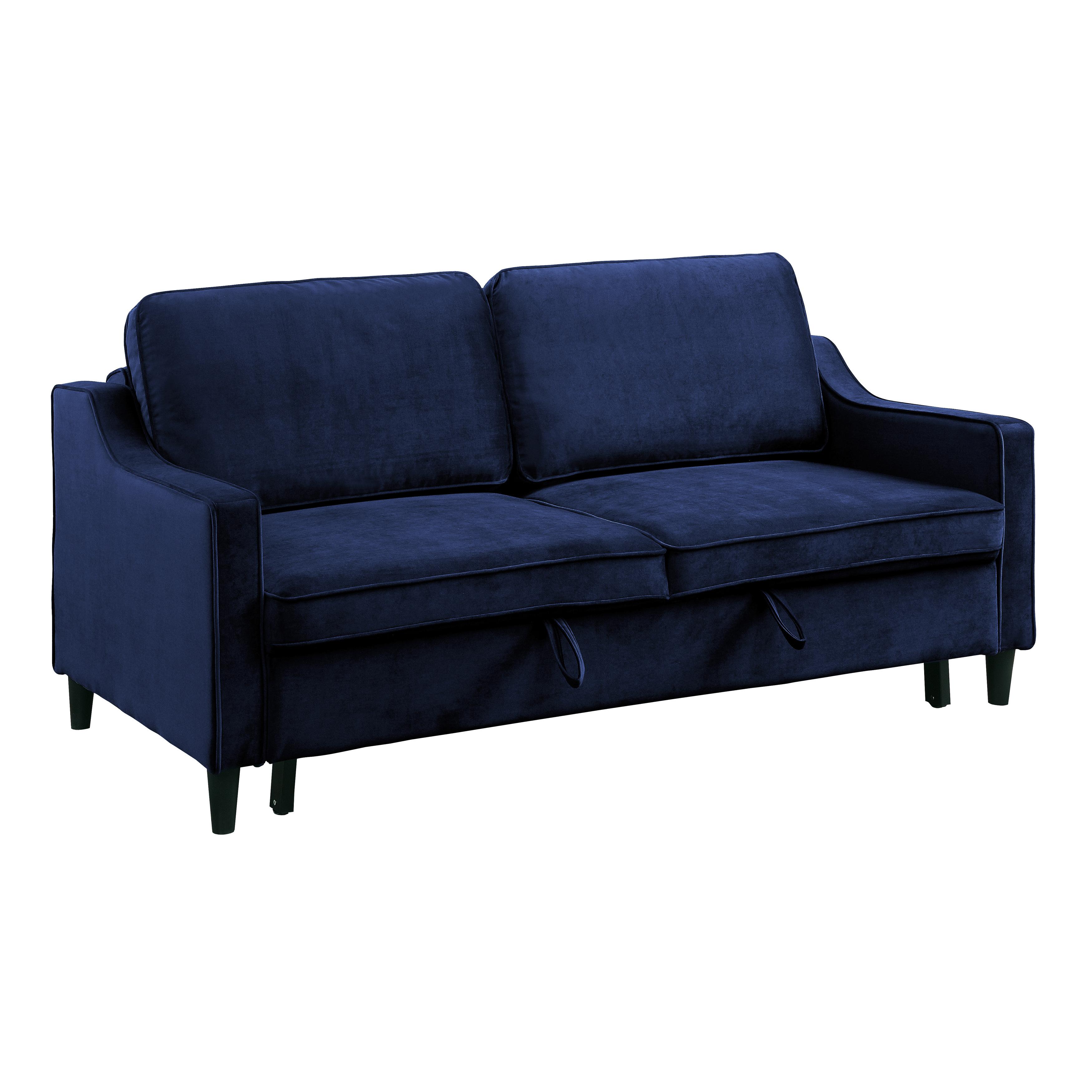 

    
Contemporary Navy Solid Wood Sofa Homelegance 9428NV-3CL Adelia
