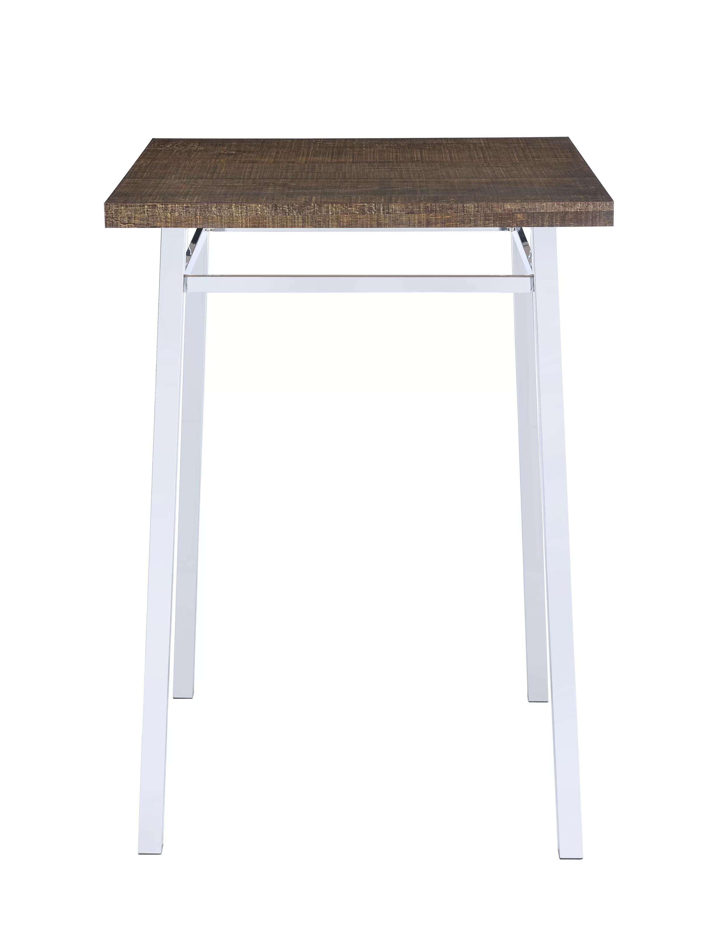

    
Contemporary Oak & Chrome Counter Height Table by Acme Nadie 72595
