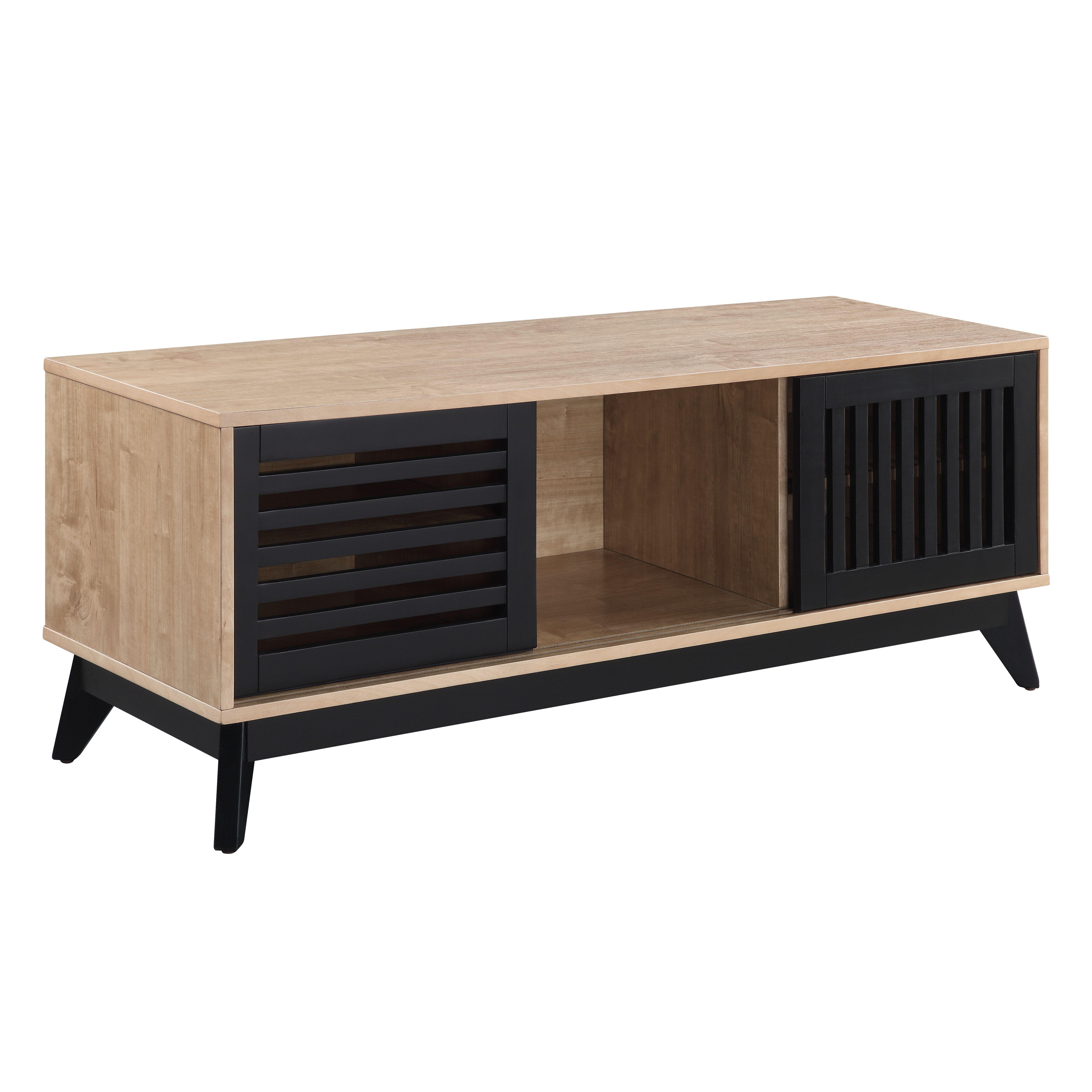 Contemporary TV Stand Gamaliel LV00858 in Natural 