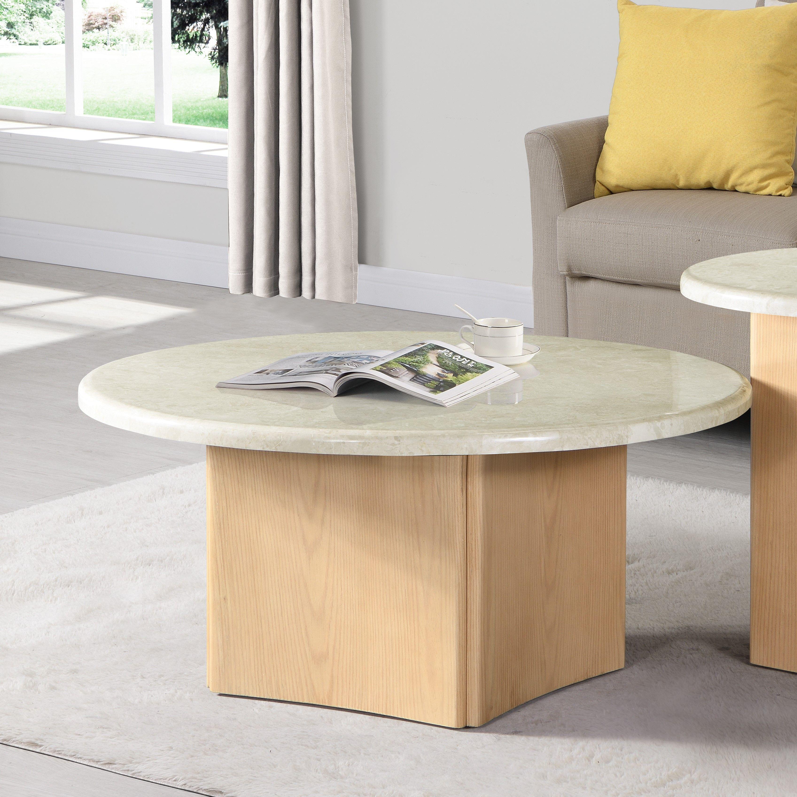 

    
Contemporary Oak Wood Round End Table Acme Qwin LV03005
