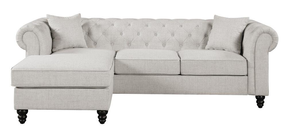 Contemporary Sectional 509457 Cecilia 509457 in Oatmeal 