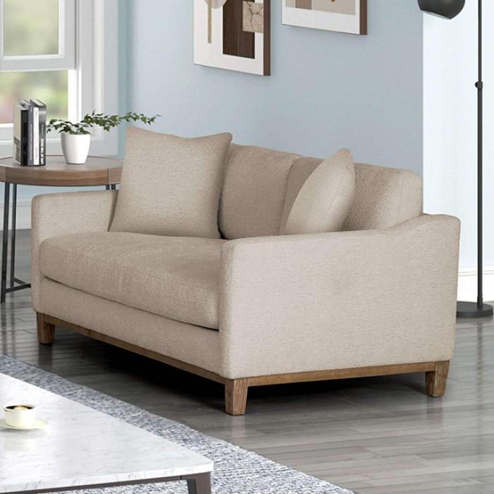

    
Contemporary Oatmeal Solid Wood Loveseat Furniture of America Halden FM64200-LV-L

