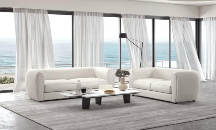 Contemporary Living Room Set Verdal Living Room Set 2PCS FM61001WH-SF-S-2PCS FM61001WH-SF-S-2PCS in Off-White 