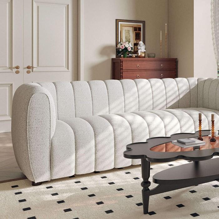 

    
Contemporary Off-White Solid Wood Sofa Furniture of America Aversa FM61002WH-SF-S
