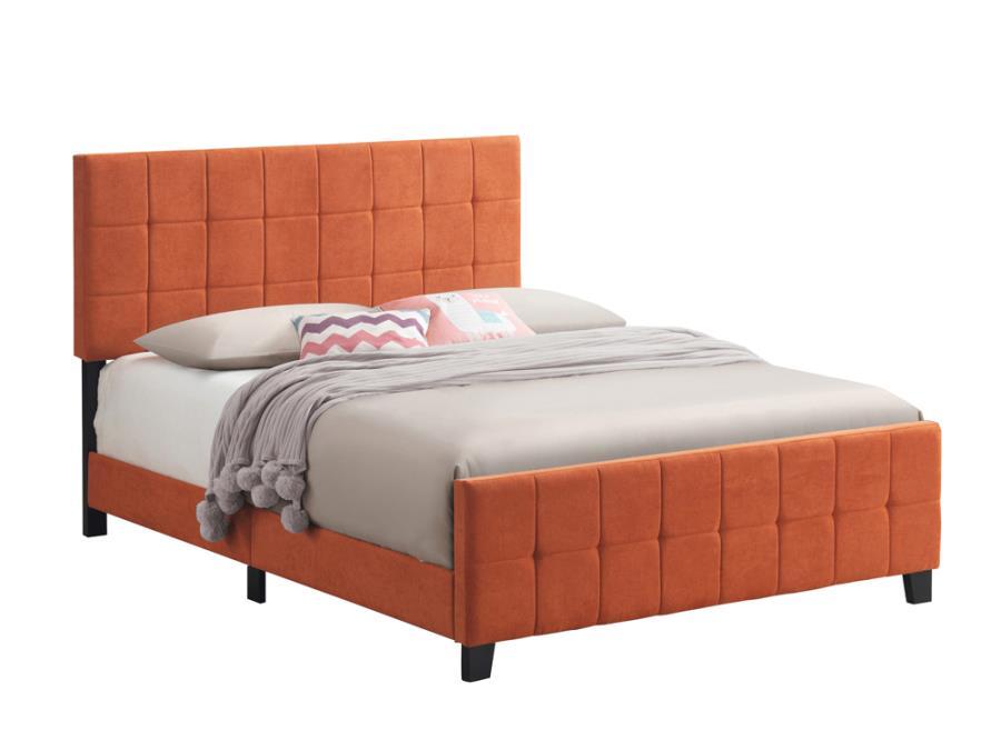 

    
Contemporary Orange Fabric King Bed Coaster 305951KE Fairfield
