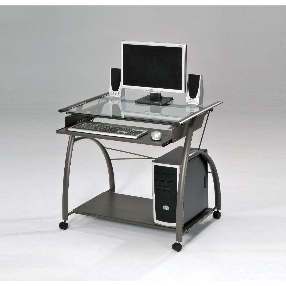 

    
Contemporary Pewter Computer Desk by Acme 00118 Vincent
